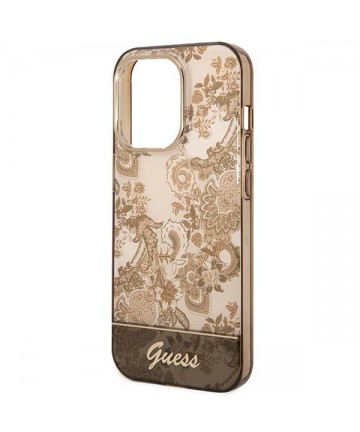 Guess GUHCP14LHGPLHC iPhone 14 Pro 6.1" ocher hardcase Porcelain Collection