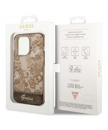 Guess GUHCP14LHGPLHC iPhone 14 Pro 6.1" ocher hardcase Porcelain Collection