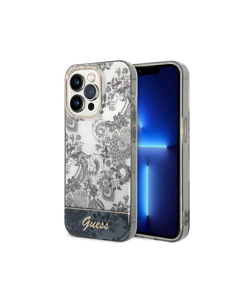 Guess GUHCP14LHGPLHG iPhone 14 Pro 6.1" grey/grey hardcase Porcelain Collection