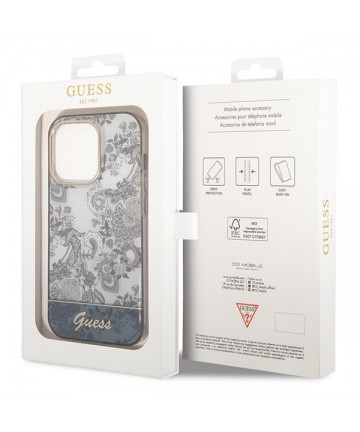 Guess GUHCP14LHGPLHG iPhone 14 Pro 6.1" grey/grey hardcase Porcelain Collection