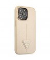 Guess GUHCP14LPSATLE iPhone 14 Pro 6,1 "beige / beige hardcase SaffianoTriangle Logo