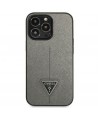 Guess GUHCP14LPSATLG iPhone 14 Pro 6.1 "silver / silver hardcase SaffianoTriangle Logo