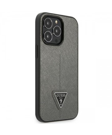 Guess GUHCP14LPSATLG iPhone 14 Pro 6.1 "silver / silver hardcase SaffianoTriangle Logo