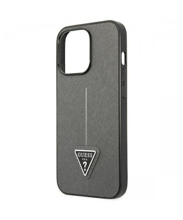 Guess GUHCP14LPSATLG iPhone 14 Pro 6.1 "silver / silver hardcase SaffianoTriangle Logo