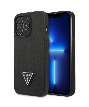 Guess GUHCP14LPSATLK iPhone 14 Pro 6.1" black/black hardcase SaffianoTriangle Logo