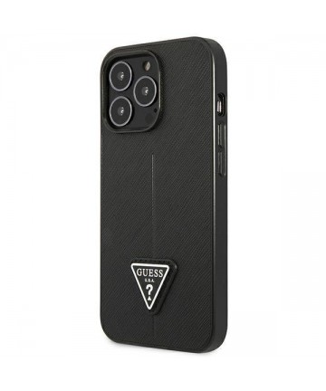 Guess GUHCP14LPSATLK iPhone 14 Pro 6.1" black/black hardcase SaffianoTriangle Logo