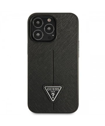 Guess GUHCP14LPSATLK iPhone 14 Pro 6.1" black/black hardcase SaffianoTriangle Logo