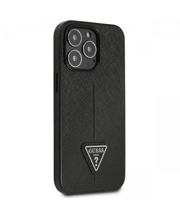 Guess GUHCP14LPSATLK iPhone 14 Pro 6.1" black/black hardcase SaffianoTriangle Logo