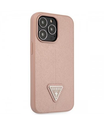 Guess GUHCP14LPSATLP iPhone 14 Pro 6.1 "pink / pink hardcase SaffianoTriangle Logo