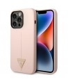 Guess GUHCP14LSLTGP iPhone 14 Pro 6.1" pink/pink hardcase Silicone Triangle