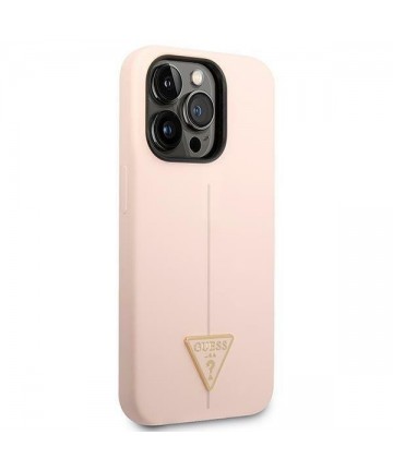 Guess GUHCP14LSLTGP iPhone 14 Pro 6.1" pink/pink hardcase Silicone Triangle