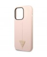 Guess GUHCP14LSLTGP iPhone 14 Pro 6.1" pink/pink hardcase Silicone Triangle