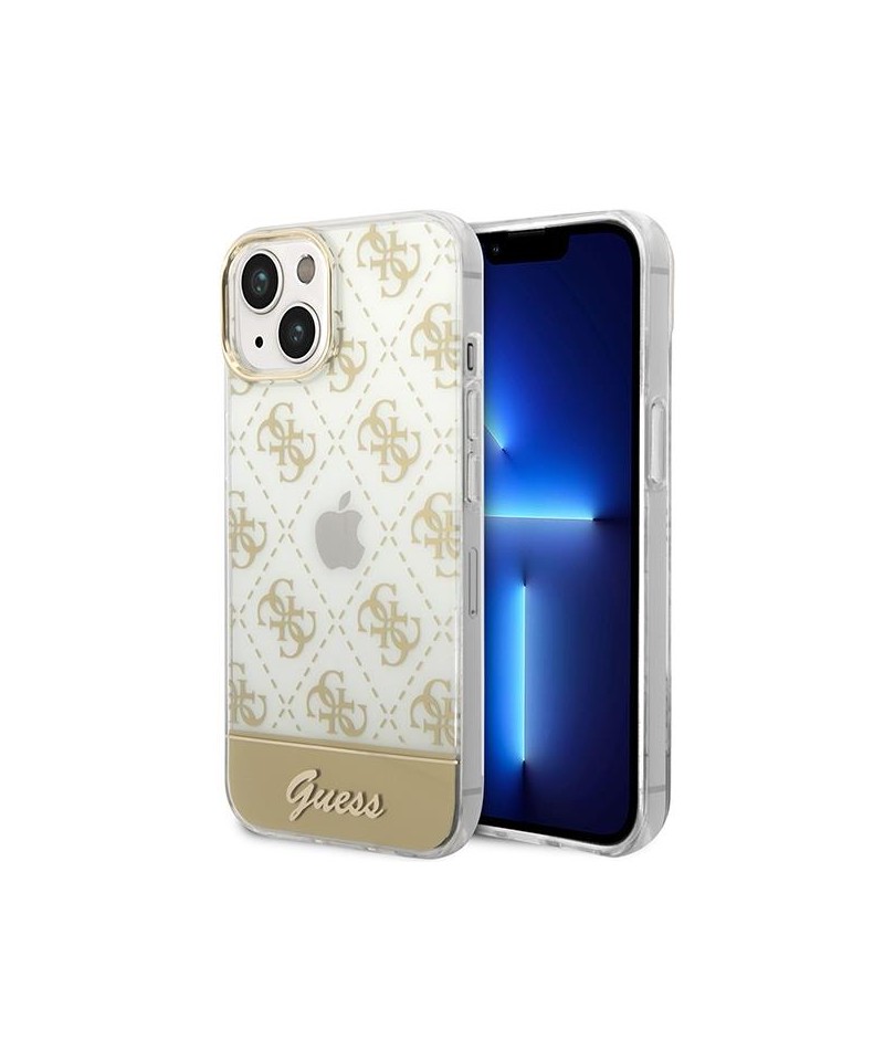 Guess GUHCP14MHG4MHG iPhone 14 Plus 6.7 "gold / gold hardcase 4G Pattern Script