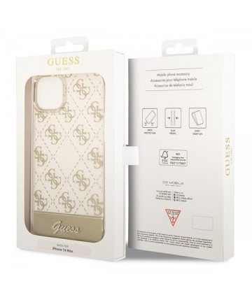 Guess GUHCP14MHG4MHG iPhone 14 Plus 6.7 "gold / gold hardcase 4G Pattern Script