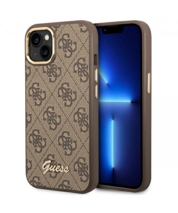 Guess GUHCP14MHG4SHW iPhone 14 Plus 6.7 "brown / brown hard case 4G Vintage Gold Logo