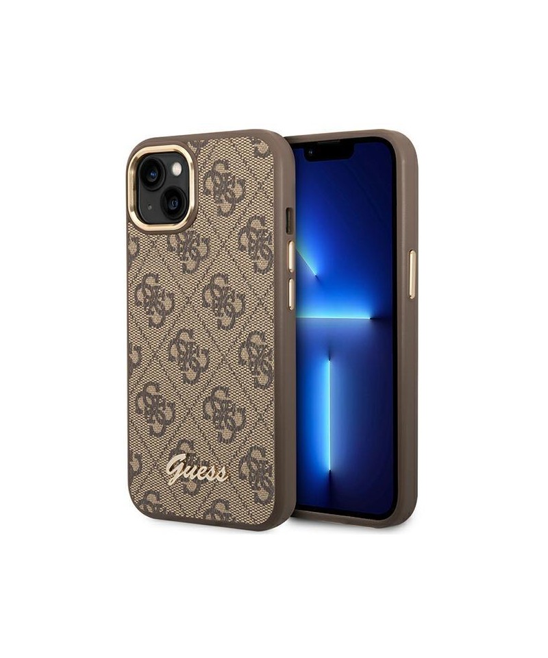 Guess GUHCP14MHG4SHW iPhone 14 Plus 6.7 "brown / brown hard case 4G Vintage Gold Logo