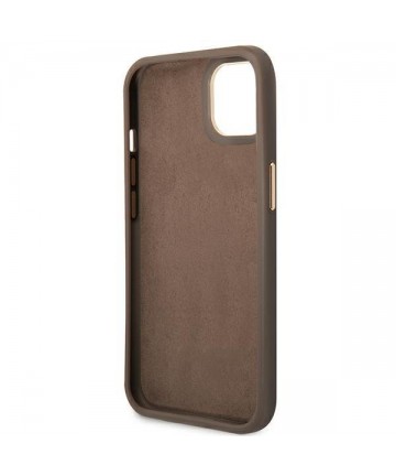 Guess GUHCP14MHG4SHW iPhone 14 Plus 6.7 "brown / brown hard case 4G Vintage Gold Logo