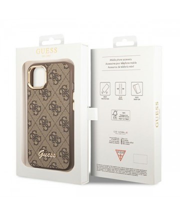 Guess GUHCP14MHG4SHW iPhone 14 Plus 6.7 "brown / brown hard case 4G Vintage Gold Logo