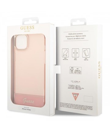 Guess GUHCP14MHGCOP iPhone 14 Plus 6.7 "pink / pink hardcase Translucent