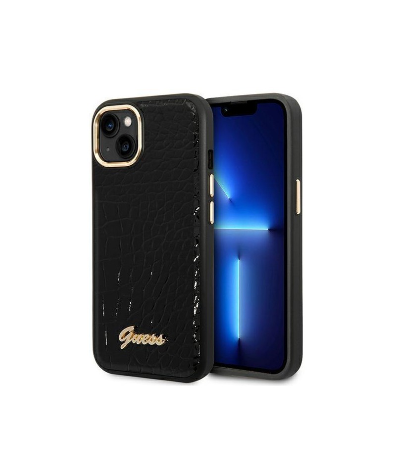 Guess GUHCP14MHGCRHK iPhone 14 Plus 6.7 "black / black hardcase Croco Collection