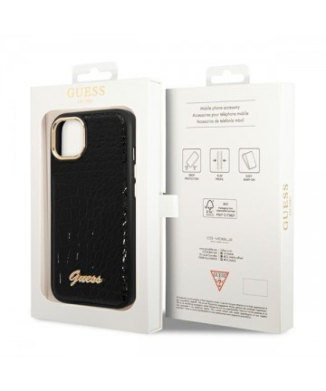 Guess GUHCP14MHGCRHK iPhone 14 Plus 6.7 "black / black hardcase Croco Collection