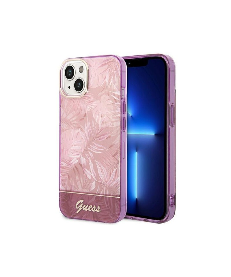 Guess GUHCP14MHGJGHP iPhone 14 Plus 6.7 "pink / pink hardcase Jungle Collection