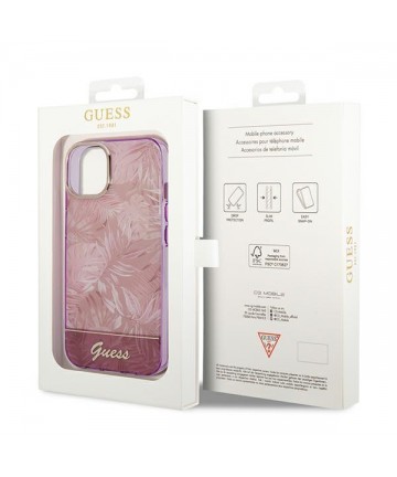 Guess GUHCP14MHGJGHP iPhone 14 Plus 6.7 "pink / pink hardcase Jungle Collection