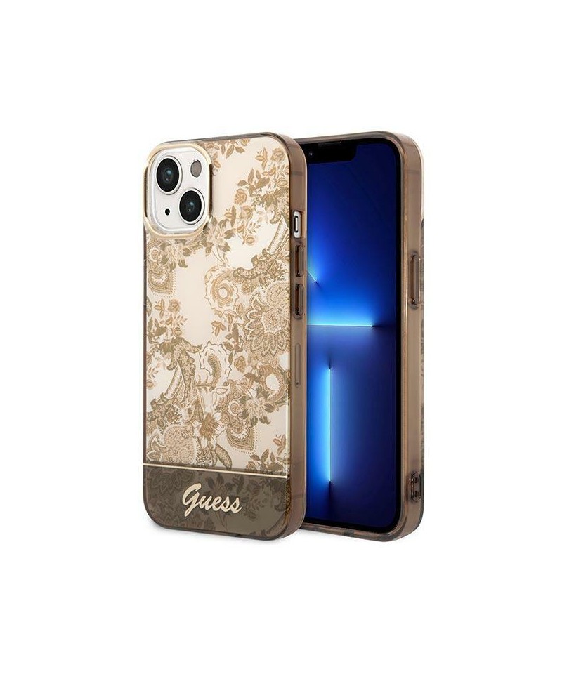 Guess GUHCP14MHGPLHC iPhone 14 Plus 6.7" ocher hardcase Porcelain Collection