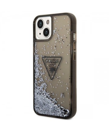 Guess GUHCP14MLFCTPK iPhone 14 Plus 6.7" black/black hardcase Liquid Glitter Palm Collection