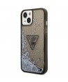 Guess GUHCP14MLFCTPK iPhone 14 Plus 6.7" black/black hardcase Liquid Glitter Palm Collection