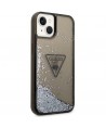Guess GUHCP14MLFCTPK iPhone 14 Plus 6.7" black/black hardcase Liquid Glitter Palm Collection