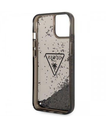 Guess GUHCP14MLFCTPK iPhone 14 Plus 6.7" black/black hardcase Liquid Glitter Palm Collection