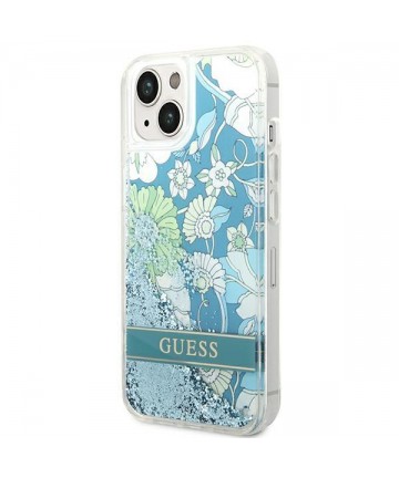Guess GUHCP14MLFLSN iPhone 14 Plus 6.7 "green / green hardcase Flower Liquid Glitter