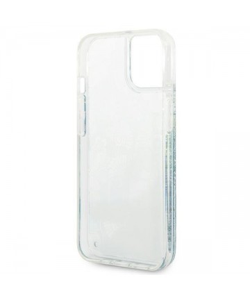 Guess GUHCP14MLFLSN iPhone 14 Plus 6.7 "green / green hardcase Flower Liquid Glitter