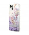 Guess GUHCP14MLFLSU iPhone 14 Plus 6.7 "violet / purple hardcase Flower Liquid Glitter