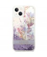 Guess GUHCP14MLFLSU iPhone 14 Plus 6.7 "violet / purple hardcase Flower Liquid Glitter