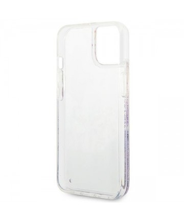 Guess GUHCP14MLFLSU iPhone 14 Plus 6.7 "violet / purple hardcase Flower Liquid Glitter