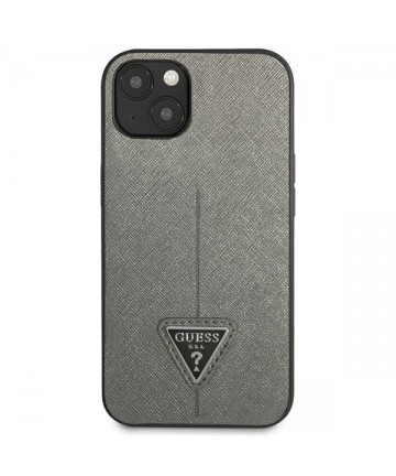 Guess GUHCP14MPSATLG iPhone 14 Plus 6.7 "silver / silver hardcase SaffianoTriangle Logo