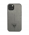 Guess GUHCP14MPSATLG iPhone 14 Plus 6.7 "silver / silver hardcase SaffianoTriangle Logo