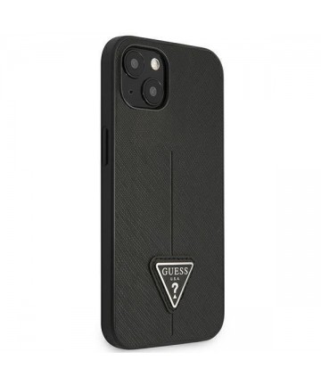 Guess GUHCP14MPSATLK iPhone 14 Plus 6,7 "black / black hardcase SaffianoTriangle Logo