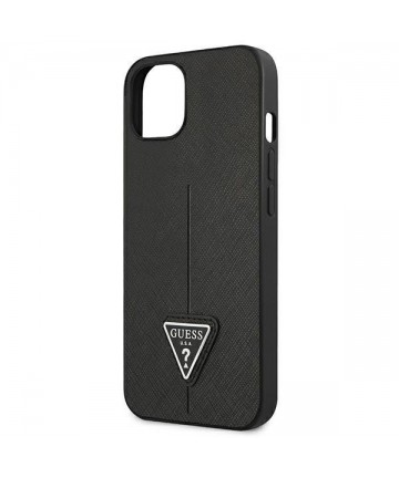 Guess GUHCP14MPSATLK iPhone 14 Plus 6,7 "black / black hardcase SaffianoTriangle Logo