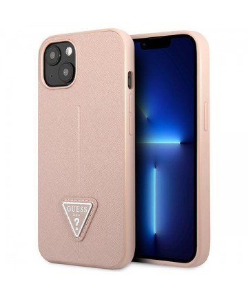 Guess GUHCP14MPSATLP iPhone 14 Plus 6,7 "pink / pink hardcase SaffianoTriangle Logo