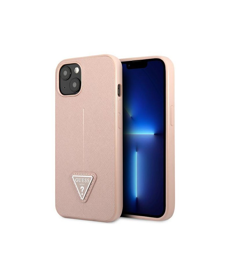 Guess GUHCP14MPSATLP iPhone 14 Plus 6,7 "pink / pink hardcase SaffianoTriangle Logo