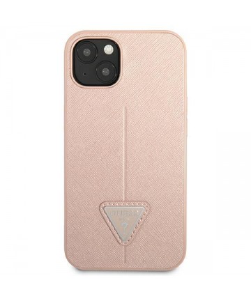Guess GUHCP14MPSATLP iPhone 14 Plus 6,7 "pink / pink hardcase SaffianoTriangle Logo