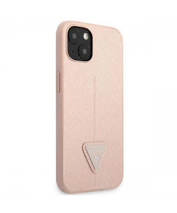 Guess GUHCP14MPSATLP iPhone 14 Plus 6,7 "pink / pink hardcase SaffianoTriangle Logo