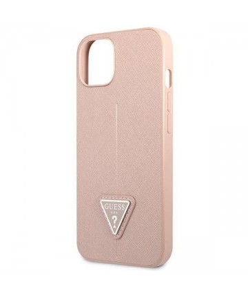 Guess GUHCP14MPSATLP iPhone 14 Plus 6,7 "pink / pink hardcase SaffianoTriangle Logo
