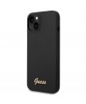 Guess GUHCP14MSLSMK iPhone 14 Plus 6.7 "black / black hard case Silicone Vintage Gold Logo