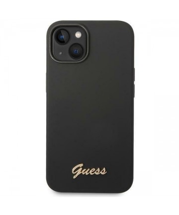 Guess GUHCP14MSLSMK iPhone 14 Plus 6.7 "black / black hard case Silicone Vintage Gold Logo