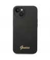 Guess GUHCP14MSLSMK iPhone 14 Plus 6.7 "black / black hard case Silicone Vintage Gold Logo