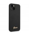 Guess GUHCP14MSLSMK iPhone 14 Plus 6.7 "black / black hard case Silicone Vintage Gold Logo